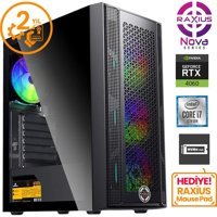 Raxius Nova G1 İ74060-27FF10 Harici GeForce RTX 4060 Intel Core i7 12700F 64 GB Ram 1 TB SSD Tower FreeDos Masaüstü Bilgisayar