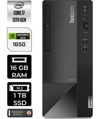 Lenovo Thinkcentre Neo 50T 12JD0008TRP313 Harici GeForce GTX 1650 Intel Core i7 13700 16 GB Ram 1 TB SSD Tower FreeDos Masaüstü Bilgisayar + PER4 BELLEK