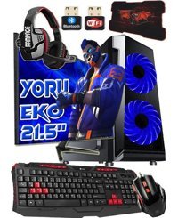 Warbox YORU EKO Harici Radeon R7 240 AMD Ryzen 3 1200 8 GB Ram 256 GB SSD Tower FreeDos 21.5 inç Monitörlü Masaüstü Bilgisayar