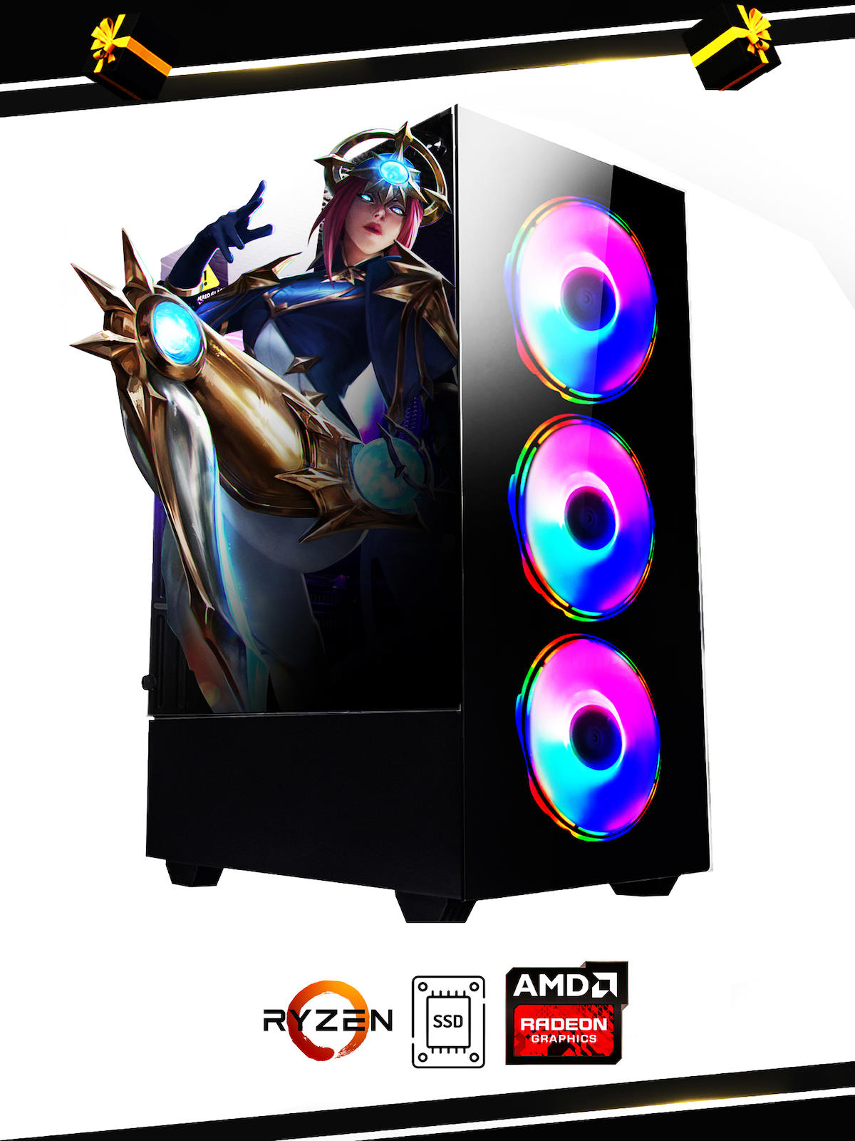 Ramtech AZTEC X50 Harici Radeon RX 6600 AMD Ryzen 5 5500 16 GB Ram DDR4 240 GB SSD Tower FreeDos Masaüstü Bilgisayar