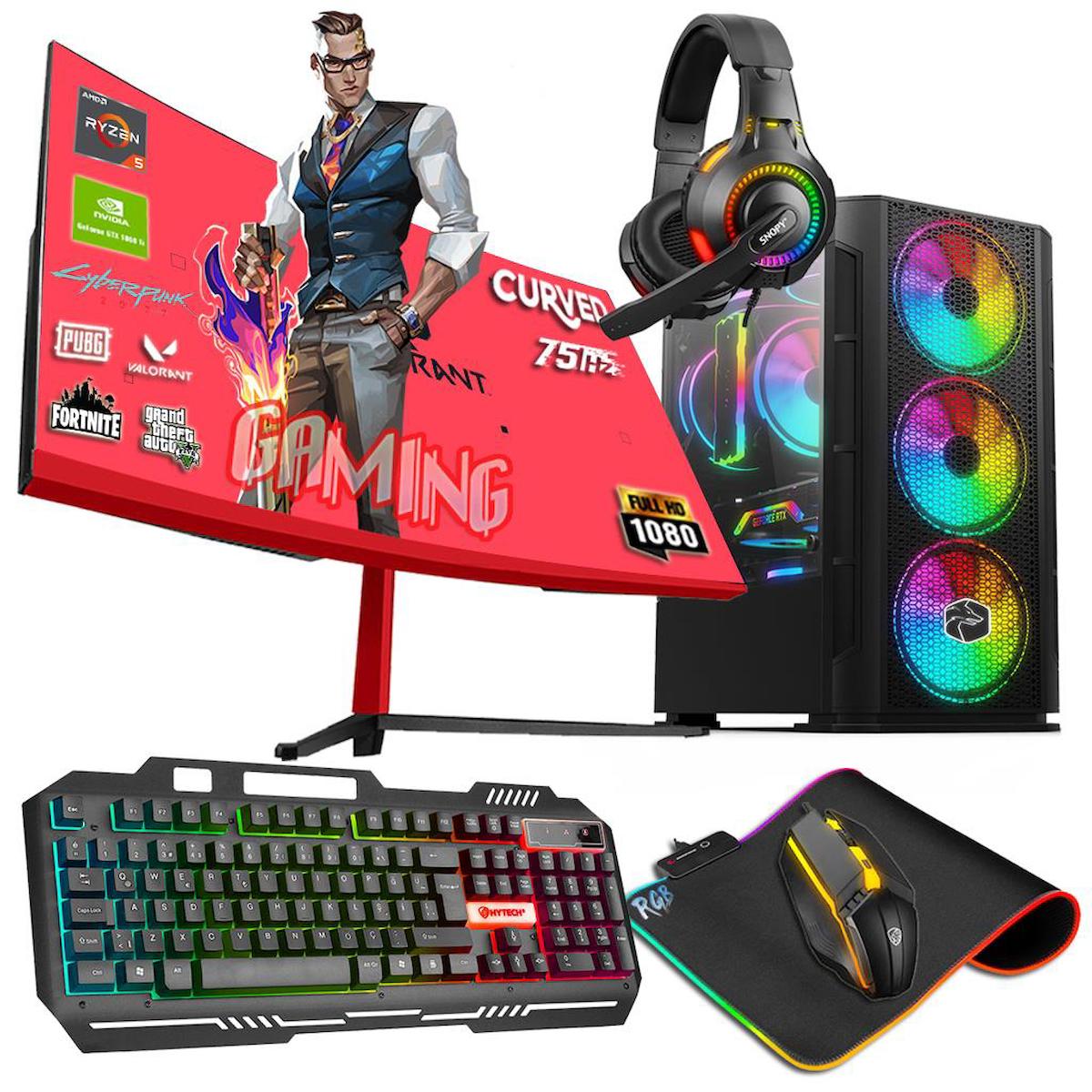 Zeiron AFX90 Harici GeForce GTX 1050 Ti AMD Ryzen 5 3600 32 GB Ram DDR4 256 GB SSD Tower FreeDos Masaüstü Bilgisayar