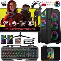 Xaser XSR505 Harici GeForce RTX 3060 Ti AMD Ryzen 7 5700X 32 GB Ram 1 TB SSD Tower FreeDos 27 inç Monitörlü Masaüstü Bilgisayar