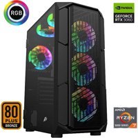 Xaser XSR627 Harici GeForce RTX 3060 AMD Ryzen 7 5700X 32 GB Ram 512 GB SSD Tower FreeDos Masaüstü Bilgisayar