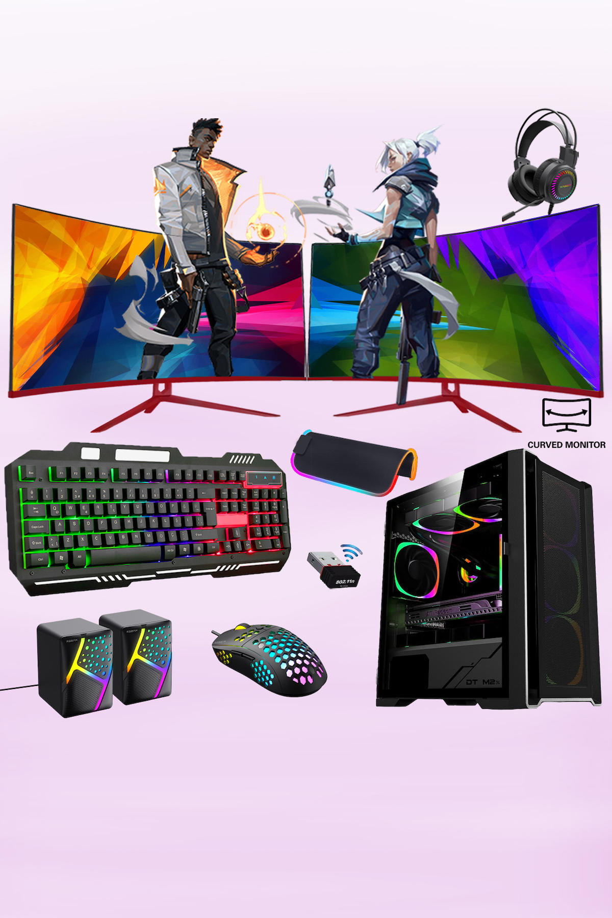 Xaser XSR310 Harici GeForce GT 730 Intel Core i5 4440 16 GB Ram 512 GB SSD Tower FreeDos 24 inç Monitörlü Masaüstü Bilgisayar