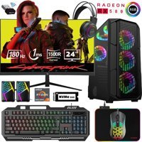 Xaser XSR500 Harici GeForce RTX 3060 Ti AMD Ryzen 7 5700X 32 GB Ram 512 GB SSD Tower FreeDos 24 inç Monitörlü Masaüstü Bilgisayar