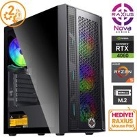 Raxius Nova G1 R5 4060-56F06 Harici GeForce RTX 4060 AMD Ryzen 5 5600 32 GB Ram 1 TB SSD Tower FreeDos Masaüstü Bilgisayar