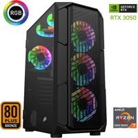 Xaser XSR613 Harici GeForce RTX 3050 AMD Ryzen 7 5700X 16 GB Ram 512 GB SSD Tower FreeDos Masaüstü Bilgisayar