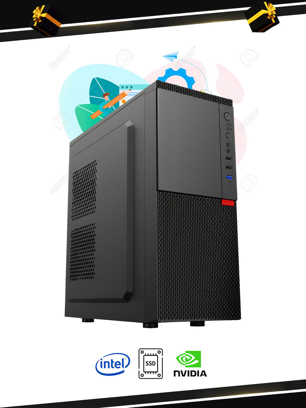 Ramtech OF590-101 Dahili Intel UHD Graphics 630 Intel Core i5 9400 8 GB Ram DDR4 240 GB SSD Tower FreeDos Masaüstü Bilgisayar