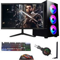 Ramtech RG505-061 Harici Radeon RX 550 AMD Ryzen 5 5500 16 GB Ram 256 GB SSD Tower FreeDos 23.6 inç Monitörlü Masaüstü Bilgisayar