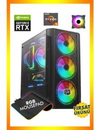 Noder PRİME X5 Harici GeForce RTX 3050 AMD Ryzen 5 5500 16 GB Ram 512 GB SSD Tower FreeDos Masaüstü Bilgisayar
