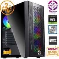 Raxius Nova G1 İ73060-17FF09 Harici GeForce RTX 3060 Intel Core i7 11700F 64 GB Ram 1 TB SSD Tower FreeDos Masaüstü Bilgisayar