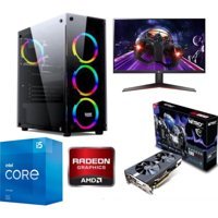 Queen Harici Radeon RX 580 Intel Core i5 11400F 16 GB Ram DDR4 480 GB SSD Tower FreeDos 23.8 inç Monitörlü Masaüstü Bilgisayar