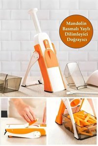 Tristar Mandolin Hazneli Kollu Plastik 3 Parça Rende Seti