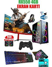 Dmc N38X Harici Radeon RX 550 Intel Core i5 3470 16 GB Ram 500 GB HDD + 256 GB SSD Tower FreeDos 23.8 inç Monitörlü Masaüstü Bilgisayar