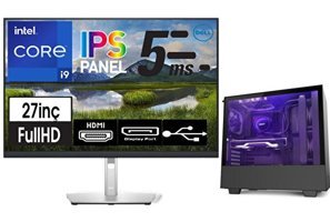 Zetta Airfly X6 Pro ZET666501539 Harici GeForce RTX 4070 Intel Core i9 14900K 16 GB Ram DDR5 2 TB SSD Tower FreeDos 27 inç Monitörlü Masaüstü Bilgisayar