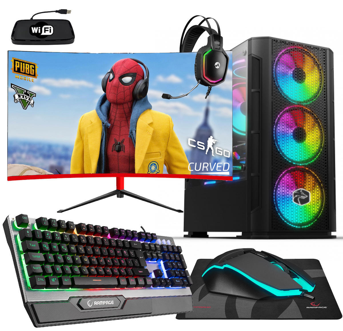 Biggamex DG47 Harici GeForce GTX 1050 Ti Intel Core i5 10400F 16 GB Ram DDR4 500 GB HDD + 256 GB SSD Tower FreeDos Masaüstü Bilgisayar
