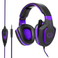 Anivia Ah28 Mikrofonlu 3.5 Mm Jak Kablolu Kulaklık Mor Siyah