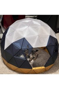 Turansoycraft Elegant Yuvarlak İç Mekan Kedi Evi Çok Renkli