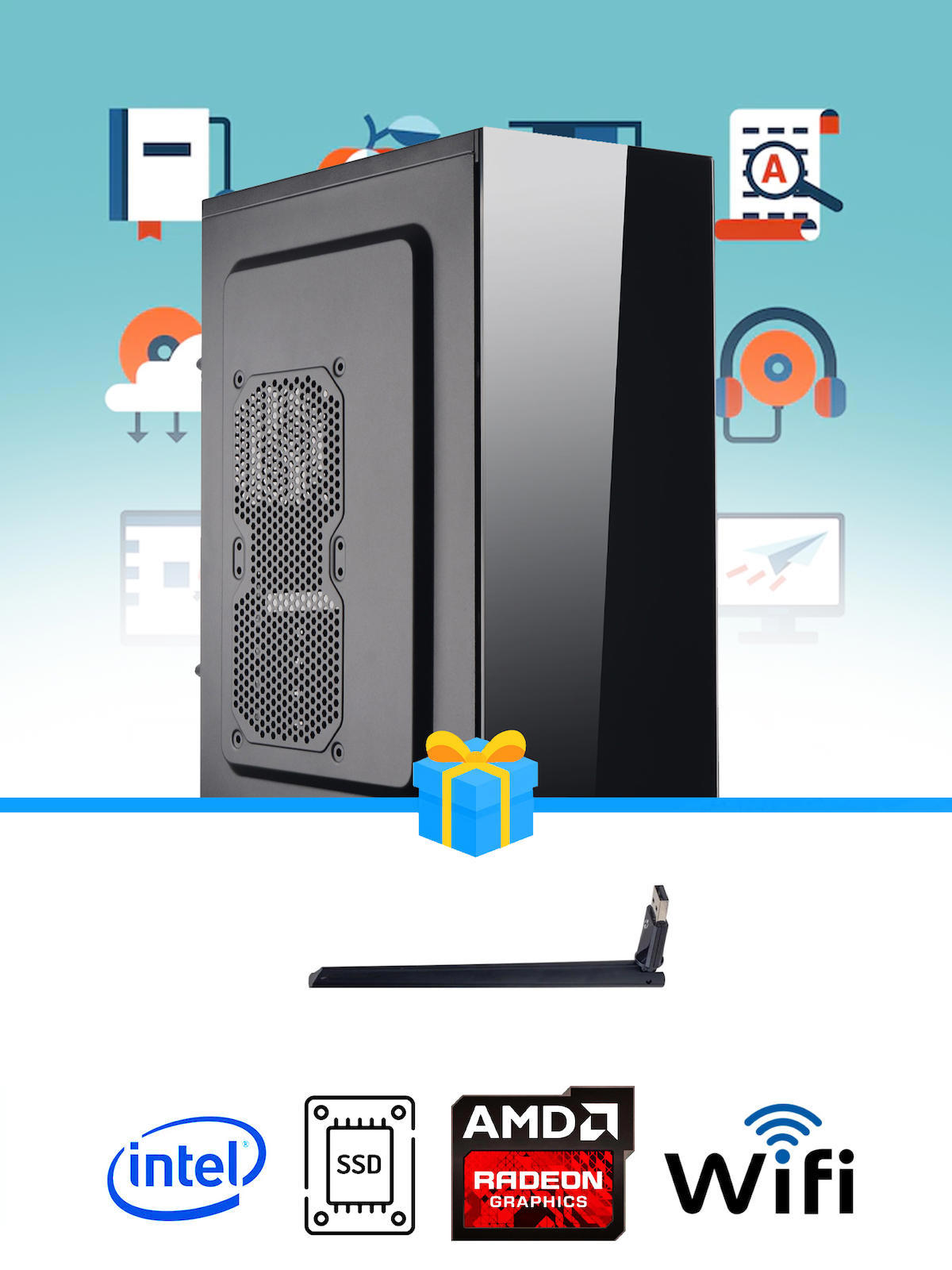 Ramtech WORKForce OF510-011 Harici Radeon R5 230 Intel Core i5 10400F 16 GB Ram DDR4 500 GB HDD + 256 GB SSD Tower FreeDos Masaüstü Bilgisayar