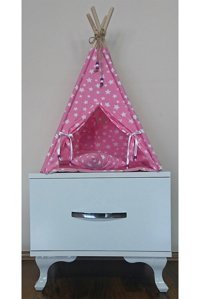 Altev Üçgen İç Mekan Kedi Evi Pembe