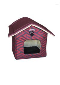 Lepus Shack Kare İç Mekan Kedi Evi Kırmızı