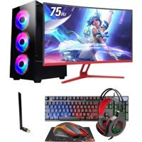 Ramtech DG287 Harici GeForce GTX 750 Ti Intel Core i5 650 16 GB Ram 500 GB HDD + 256 GB SSD Tower FreeDos 27 inç Monitörlü Masaüstü Bilgisayar