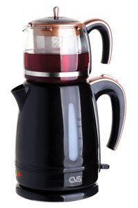 Cvs DN 1547 Latife Otomatik Cam Demlikli 1600 W Plastik Siyah Çay Makinesi