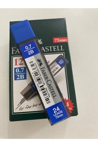 Faber-Castell 2B 0.7 mm 120'li Gri Kalem Ucu 1 Adet + 2 Adet Sınav Silgisi