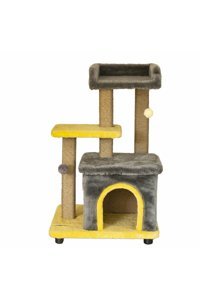 Woodsman Exclusive Cat Furnitures Furnitures Jomon Sugi Dikdörtgen İç Mekan Kedi Evi Çok Renkli