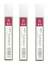 Tombow Min B 0.5 mm 12'li Siyah Kalem Ucu 3 Adet