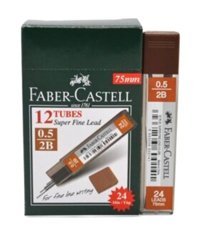 Faber-Castell 2B 0.5 mm 24'lü Siyah Kalem Ucu 12 Adet