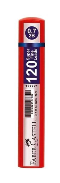 Faber-Castell Min Grip 2B 0.7 mm 120'li Bordo Kalem Ucu 12 Adet