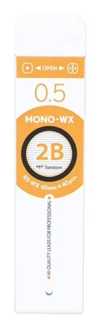Tombow Mono 2B 0.5 mm 40'lı Siyah Kalem Ucu 1 Adet