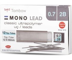 Tombow Min 2B 0.7 mm 12'li Siyah Kalem Ucu 12 Adet