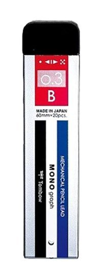 Tombow Mono B 0.3 mm 20'li Siyah Kalem Ucu 1 Adet