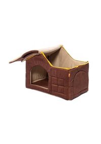 Bebebebek 59x39x45 cm Dikdörtgen Su Geçirmez Dış Mekan-İç Mekan Kedi Evi Kahverengi