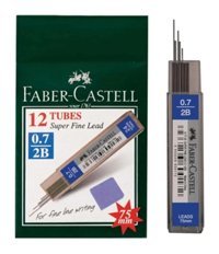 Faber-Castell 2B 0.7 mm 24'lü Gri Kalem Ucu 12 Adet