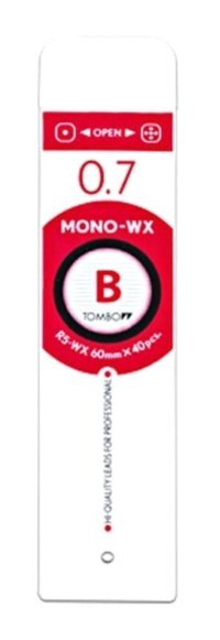 Tombow Mono-WX B 0.7 mm 40'lı Siyah Kalem Ucu 1 Adet
