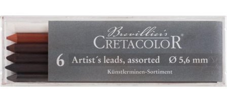 Cretacolor Portmin 5.6 mm 6'lı Siyah Kalem Ucu 1 Adet
