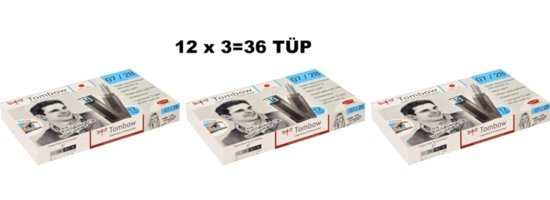 Tombow Min 2B 0.7 mm 36'lı Siyah Kalem Ucu 3 Adet