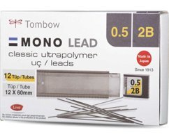 Tombow Mono 2B 0.5 mm 12'li Siyah Kalem Ucu 12 Adet