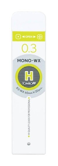 Tombow Mono H 0.3 mm 12'li Siyah Kalem Ucu 1 Adet