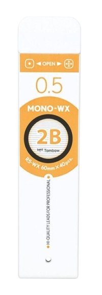 Tombow Mono-WX 2B 0.5 mm 40'lı Siyah Kalem Ucu 1 Adet