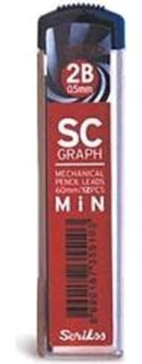 Scrikss Min 2B 0.5 mm 24'lü Siyah Kalem Ucu 1 Adet