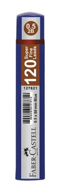 Faber-Castell 2B 0.5 mm 120'li Mavi Kalem Ucu