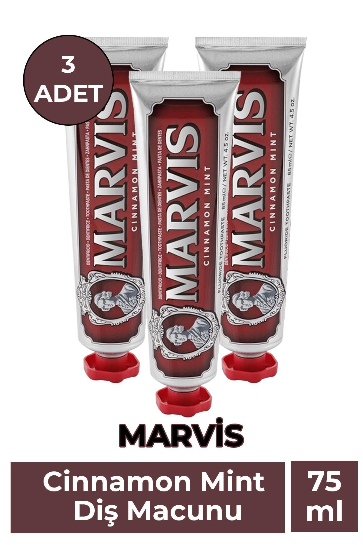 Marvis Cinnamon Mint Florürlü Diş Macunu 3x75 ml