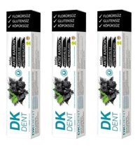 Dkdent Aktif Karbonlu Organik Florürsüz Diş Macunu 3x75 ml