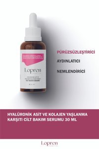 Lopren Hyalüronik Asit Kolajenli Yüz Dolgunlaştıran Canlandırıcı Yaşlanma Kırışıklık Karşıtı Jel Yüz Serumu 30 ml