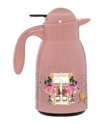 Herevin Cafe De Paris Desenli Plastik 1 lt Çaydanlık Termos Pembe