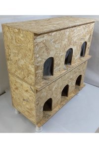 Kumsshop Çoklu Dikdörtgen 2 Katlı Su Geçirmez Dış Mekan-İç Mekan Kedi Evi Ahşap Rengi